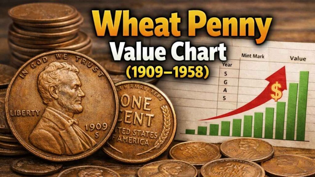 Wheat Penny Value Chart (1909–1958): Complete Collector’s Price Guide